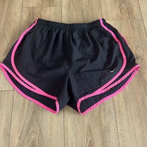 Size medium, black and pink Nike shorts